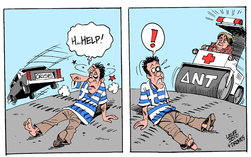 crisis greece cartoon
